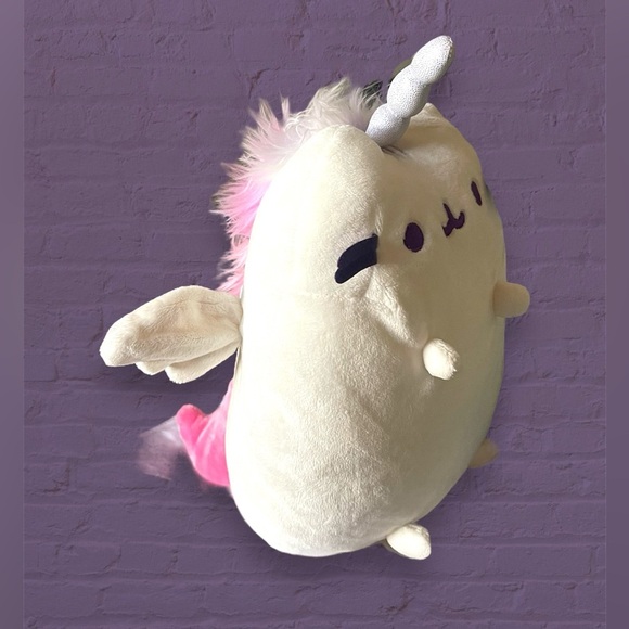 2018 White Pusheen Pusheenicorn Unicorn Cat Plush Stuffed Animal w/ Moon 10" - Picture 5 of 8